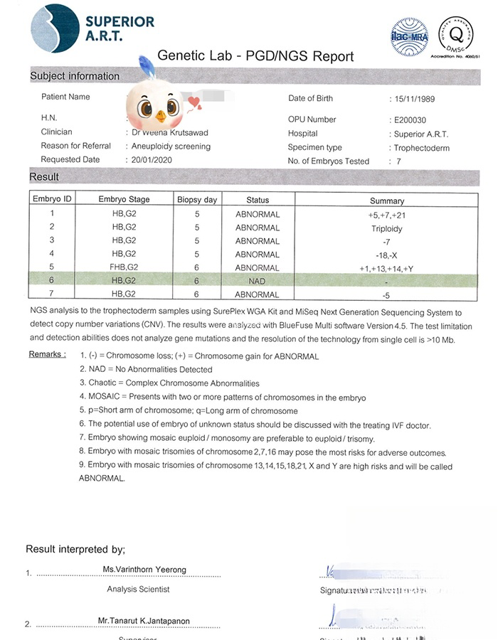 囊胚筛查只有1个可移植