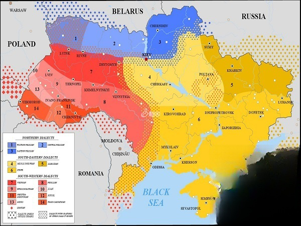 乌克兰不同地区的语言不同