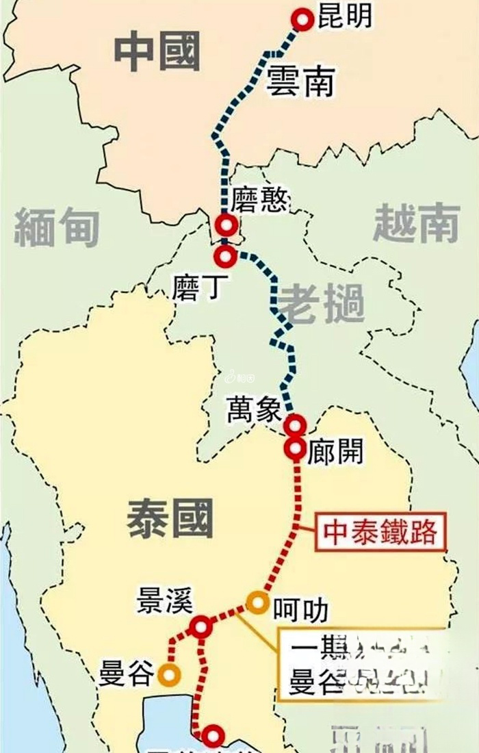 中泰铁路线图